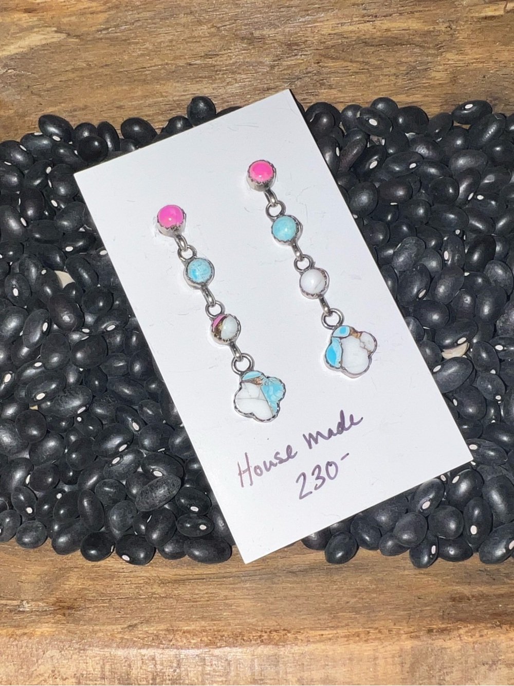 Native Made Cotton Candy Drop Earrings -